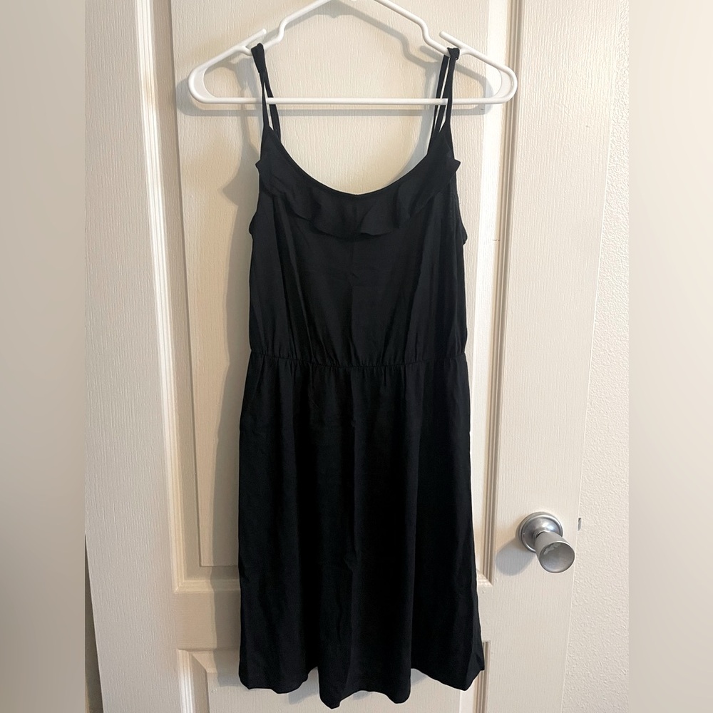 Black empire waist dress